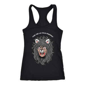 GARY THE WEREWOLF - Orig. Gary Face Logo - Racerback Tank Top in Black