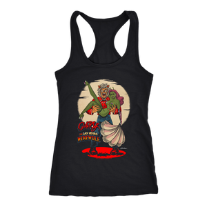 GARY THE WEREWOLF - Alien "Showgirl" Women's Racerback Tank Top in Black