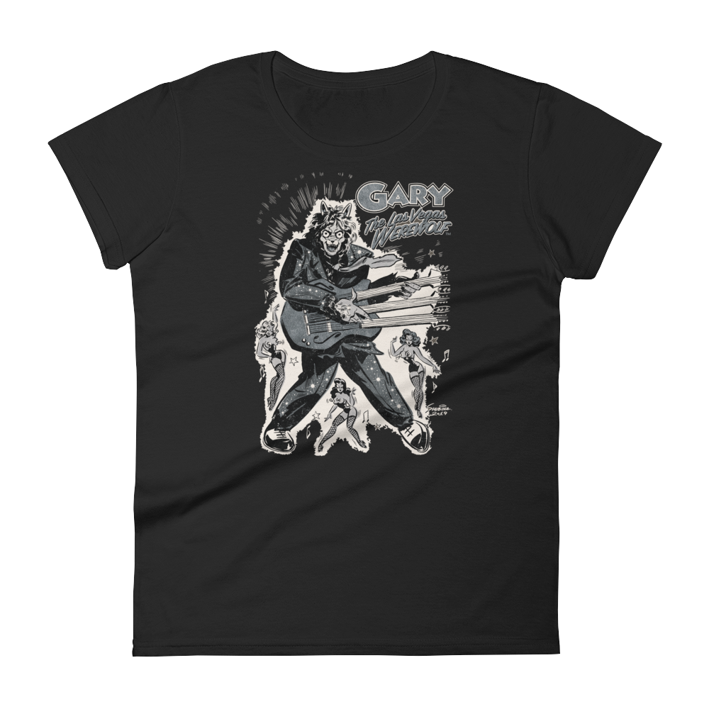 GARY THE WEREWOLF - Silver "Rockin' Gary" Women's Babydoll T-shirt in Various Colors