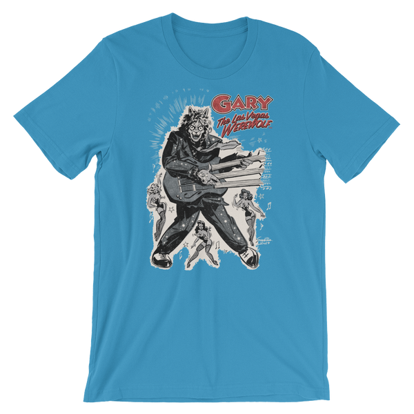 GARY THE WEREWOLF - Silver/Red "Rockin' Gary" T-shirt in Various Colors