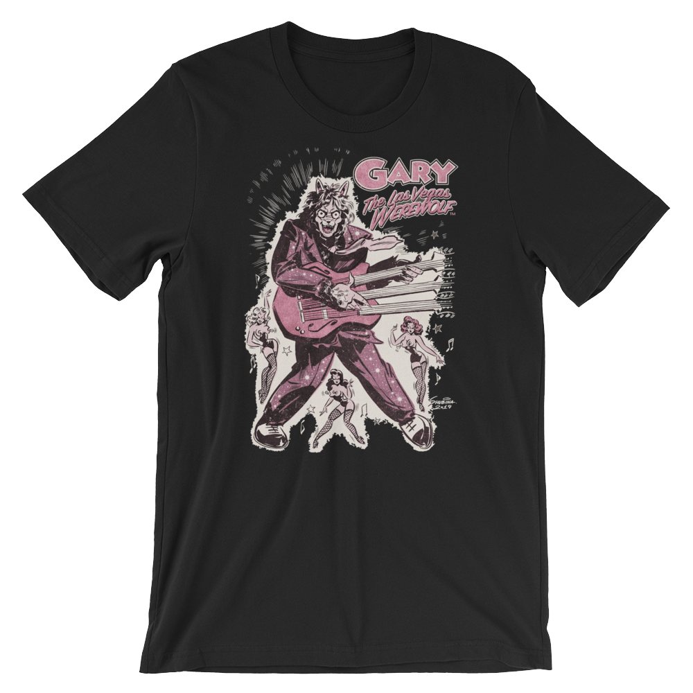 GARY THE WEREWOLF - Pink "Rockin' Gary" T-shirt in Various Colors