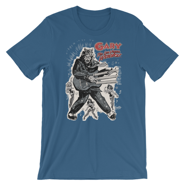 GARY THE WEREWOLF - Silver/Red "Rockin' Gary" T-shirt in Various Colors