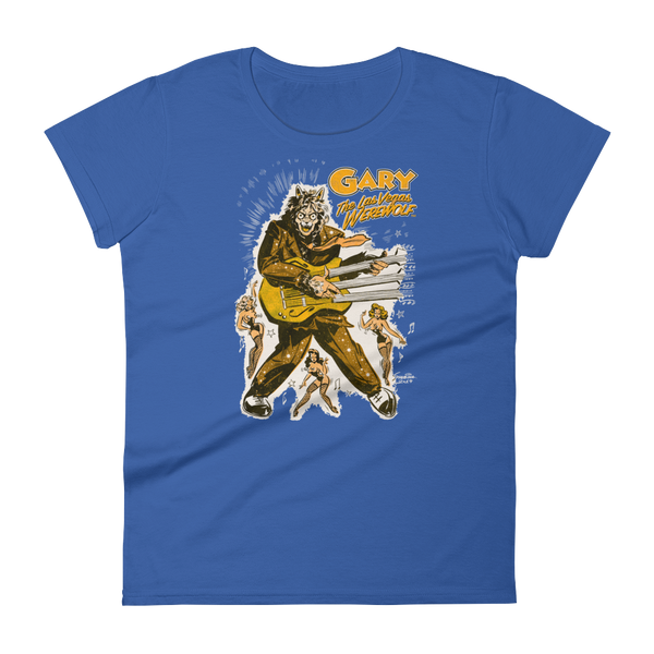 GARY THE WEREWOLF - Gold "Rockin' Gary" Women's Babydoll T-shirt in Various Colors