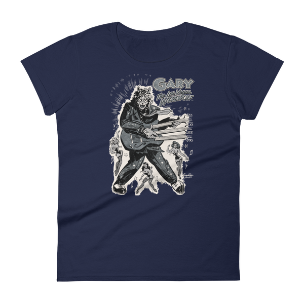 GARY THE WEREWOLF - Silver "Rockin' Gary" Women's Babydoll T-shirt in Various Colors