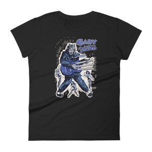 GARY THE WEREWOLF - Blue "Rockin' Gary" Women's Babydoll T-shirt in Various Colors