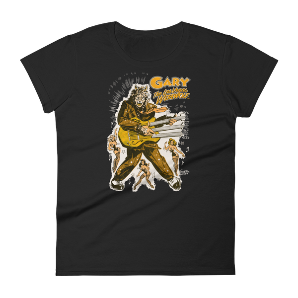 GARY THE WEREWOLF - Gold "Rockin' Gary" Women's Babydoll T-shirt in Various Colors