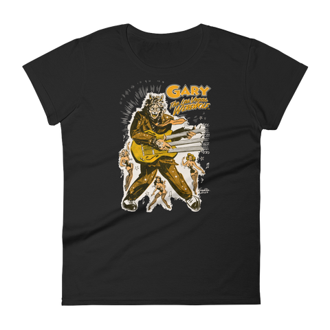 GARY THE WEREWOLF - Gold "Rockin' Gary" Women's Babydoll T-shirt in Various Colors