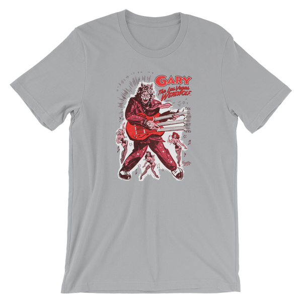 GARY THE WEREWOLF - Pink/Red "Rockin’ Gary" T-Shirt in Various Colors