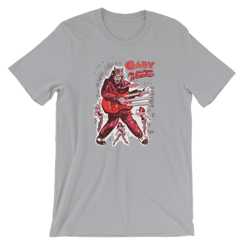 GARY THE WEREWOLF - Pink/Red "Rockin’ Gary" T-Shirt in Various Colors