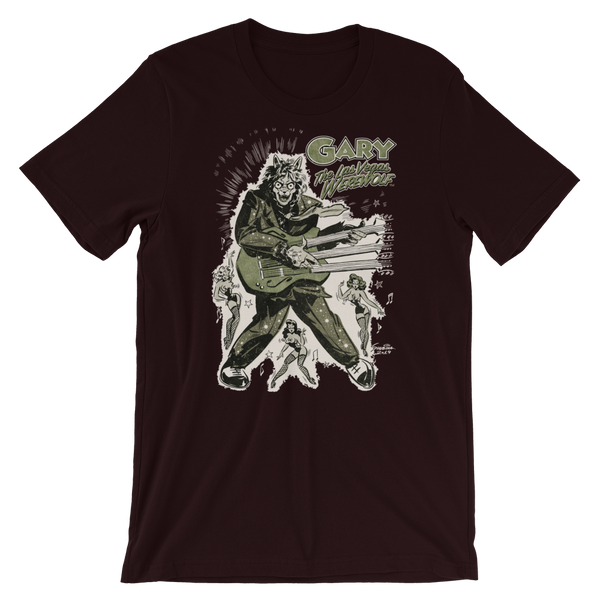 GARY THE WEREWOLF - Olive Green "Rockin' Gary" T-shirt in Various Colors