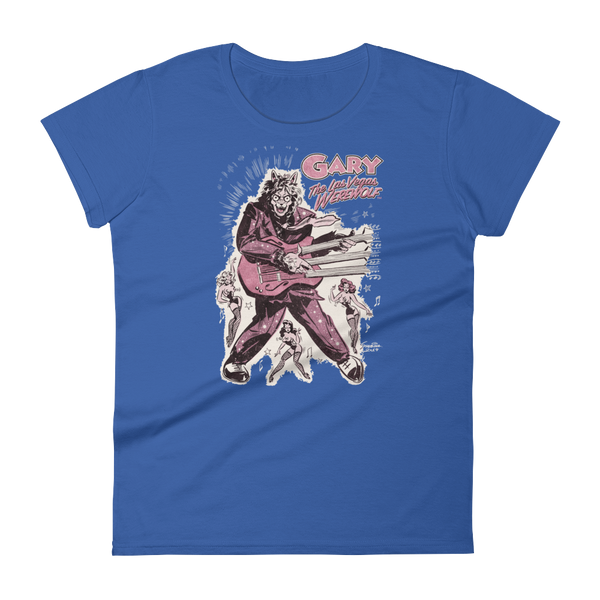 GARY THE WEREWOLF - Pink "Rockin' Gary" Women's Babydoll T-shirt in Various Colors