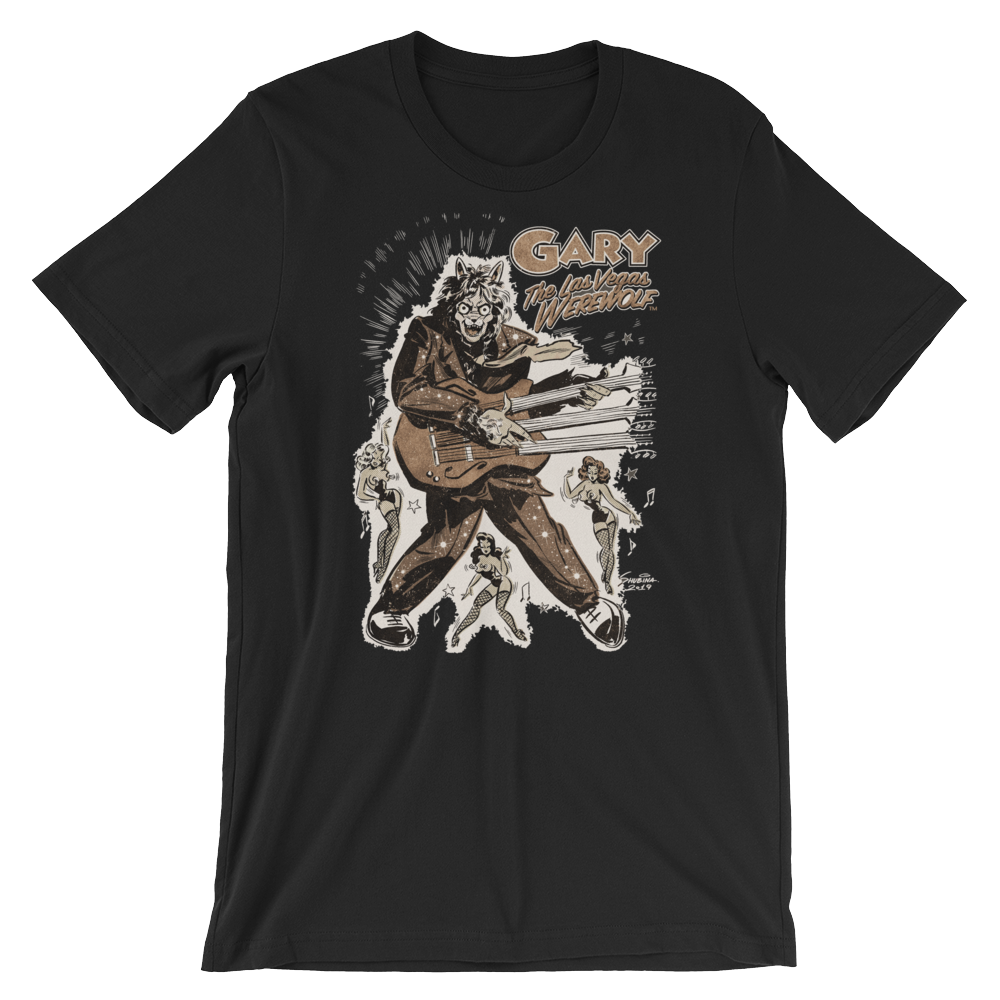 GARY THE WEREWOLF - Bronze "Rockin' Gary" T-shirt in Various Colors