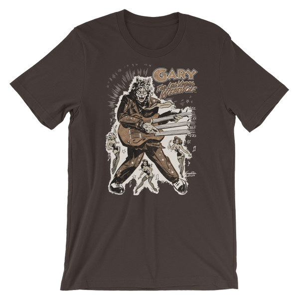 GARY THE WEREWOLF - Bronze "Rockin' Gary" T-shirt in Various Colors