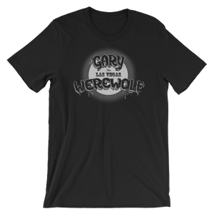 GARY THE WEREWOLF - B&W Moon Logo T-shirt in Black