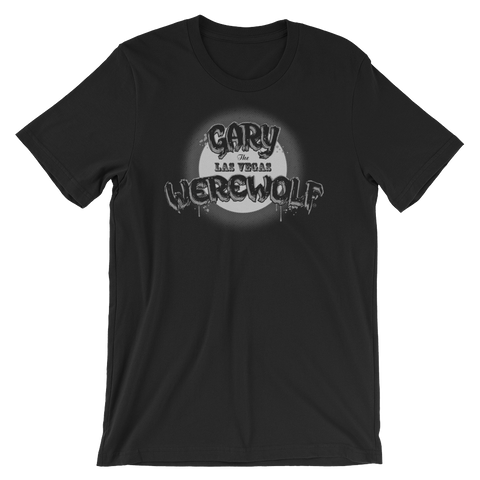 GARY THE WEREWOLF - B&W Moon Logo T-shirt in Black