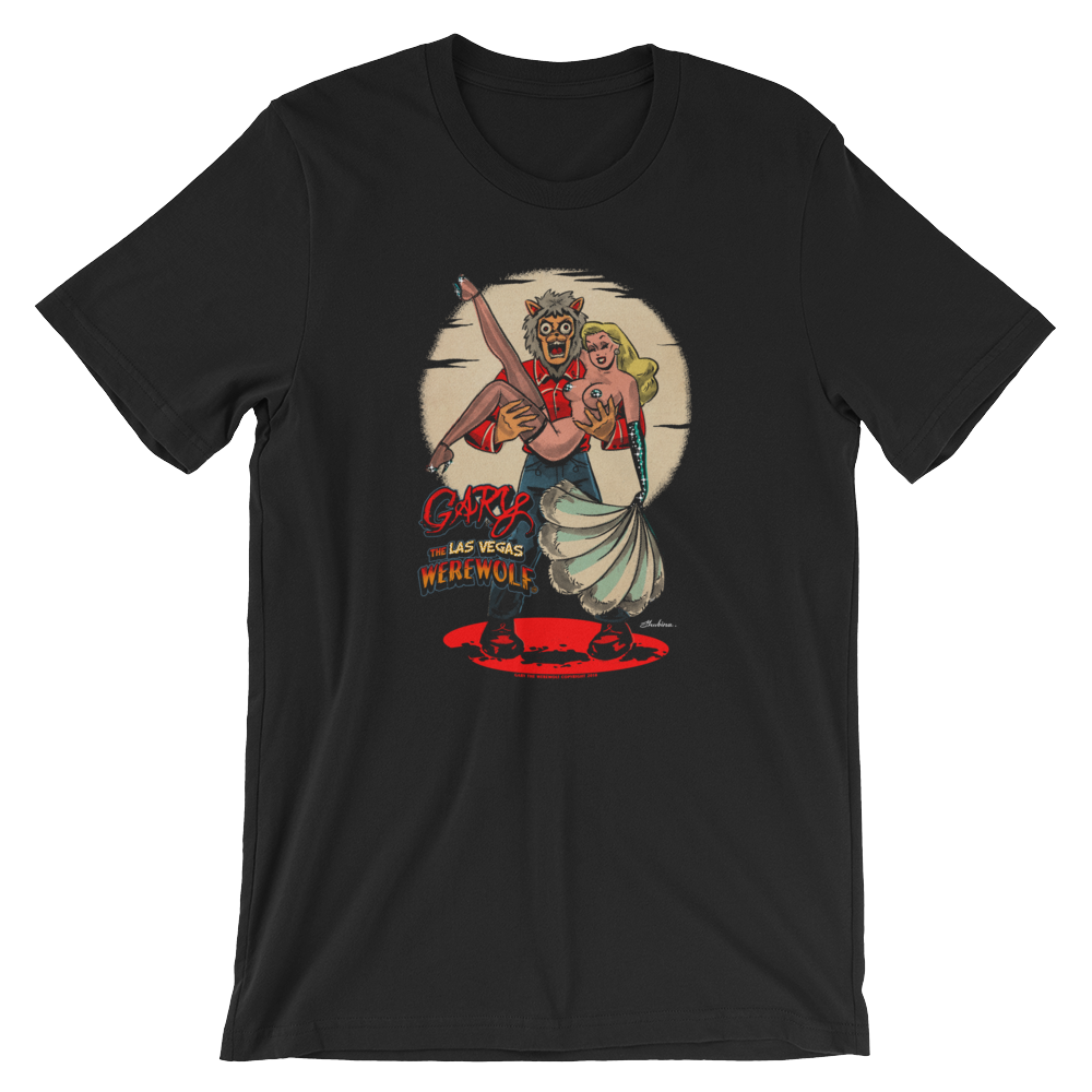 GARY THE WEREWOLF - Blonde "Showgirl" T-shirt in Black