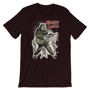 GARY THE WEREWOLF - Olive Green/Red "Rockin' Gary" T-shirt in Various Colors