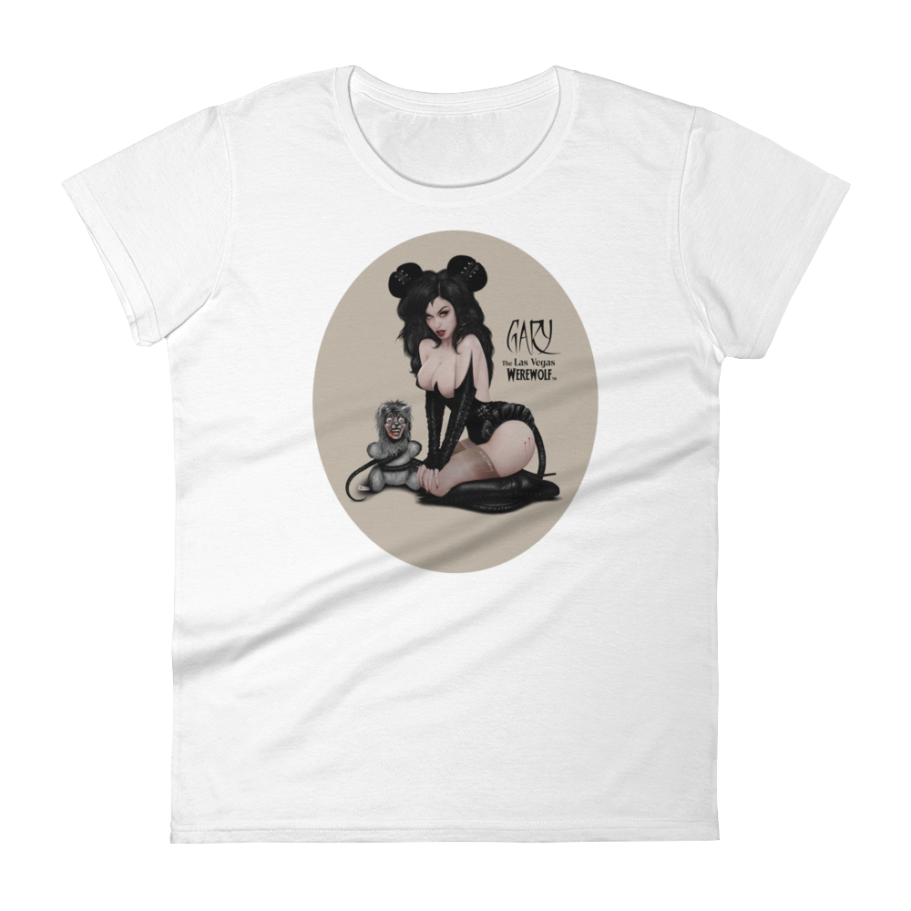 MADD ANTHONY/GARY THE WEREWOLF - Tan "Mistress Mouse" Women's Babydoll T-shirt in Various Colors