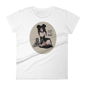 MADD ANTHONY/GARY THE WEREWOLF - Tan "Mistress Mouse" Women's Babydoll T-shirt in Various Colors