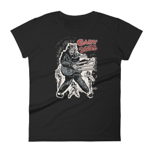 GARY THE WEREWOLF - Silver/Red "Rockin' Gary" Women's Babydoll T-shirt in Various Colors