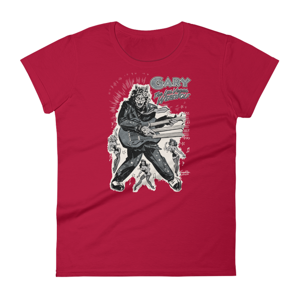 GARY THE WEREWOLF - Silver "Rockin' Gary" Women's Babydoll T-shirt in Various Colors