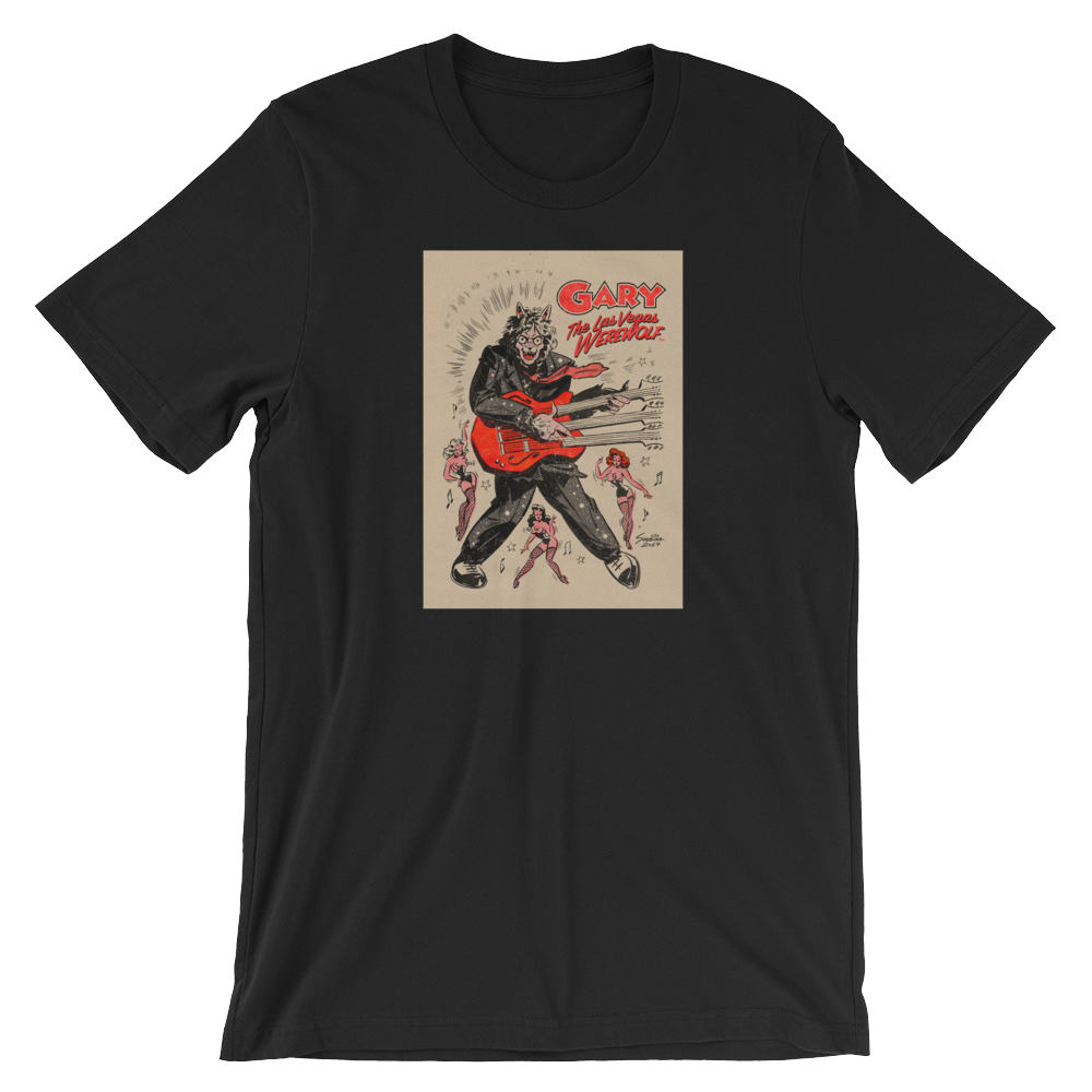 GARY THE WEREWOLF - Tan Original "Rockin’ Gary" T-Shirt in Various Colors