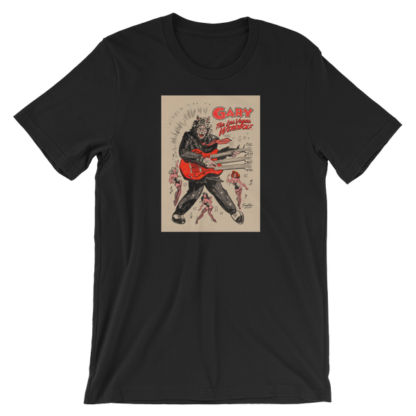 GARY THE WEREWOLF - Tan Original "Rockin’ Gary" T-Shirt in Various Colors