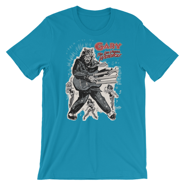 GARY THE WEREWOLF - Silver/Red "Rockin' Gary" T-shirt in Various Colors