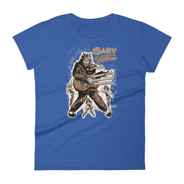 GARY THE WEREWOLF - Bronze "Rockin' Gary" Women's Babydoll T-shirt in Various Colors