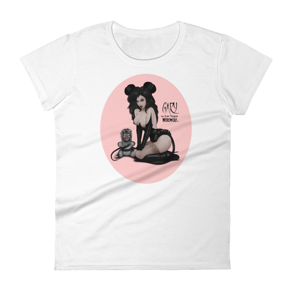 MADD ANTHONY/GARY THE WEREWOLF - Pink "Mistress Mouse" Women's Babydoll T-shirt in Various Colors