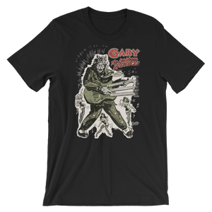 GARY THE WEREWOLF - Olive Green/Red "Rockin' Gary" T-shirt in Various Colors