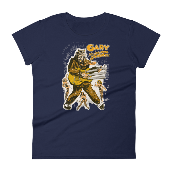 GARY THE WEREWOLF - Gold "Rockin' Gary" Women's Babydoll T-shirt in Various Colors