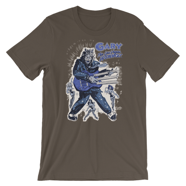 GARY THE WEREWOLF - Blue "Rockin' Gary" T-shirt in Various Colors