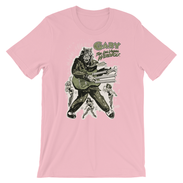 GARY THE WEREWOLF - Olive Green "Rockin' Gary" T-shirt in Various Colors