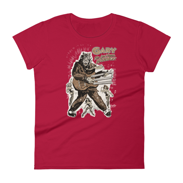 GARY THE WEREWOLF - Bronze "Rockin' Gary" Women's Babydoll T-shirt in Various Colors