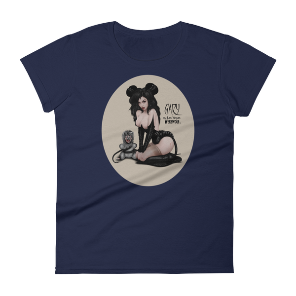 MADD ANTHONY/GARY THE WEREWOLF - Tan "Mistress Mouse" Women's Babydoll T-shirt in Various Colors