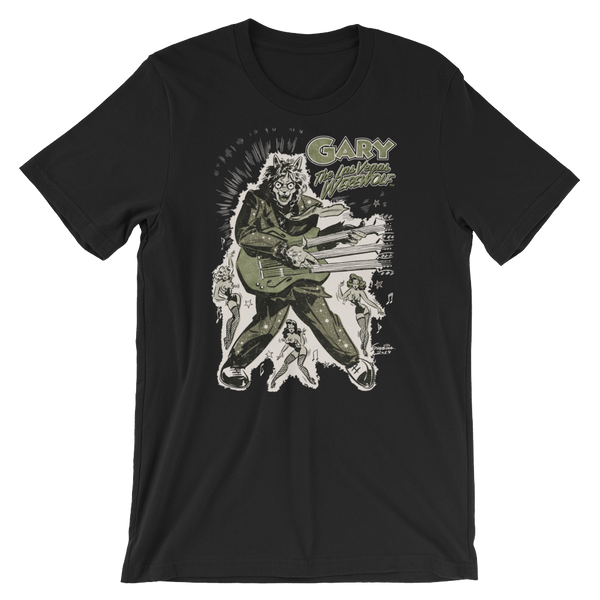 GARY THE WEREWOLF - Olive Green "Rockin' Gary" T-shirt in Various Colors