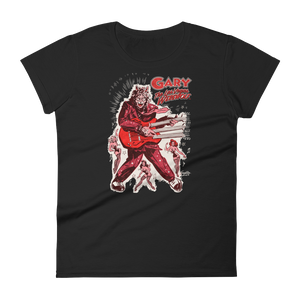 GARY THE WEREWOLF - Red "Rockin' Gary" Women's Babydoll T-shirt in Various Colors