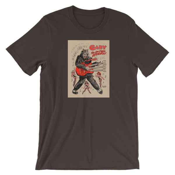 GARY THE WEREWOLF - Tan Original "Rockin’ Gary" T-Shirt in Various Colors