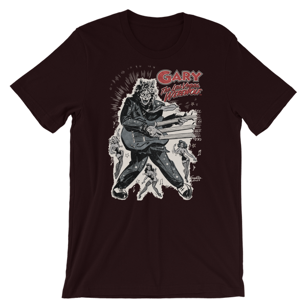 GARY THE WEREWOLF - Silver/Red "Rockin' Gary" T-shirt in Various Colors