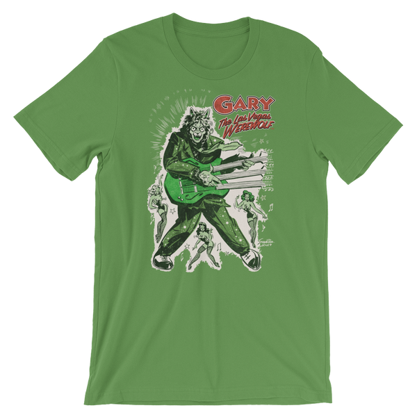 GARY THE WEREWOLF - Bright Green "Rockin' Gary" T-shirt in Various Colors