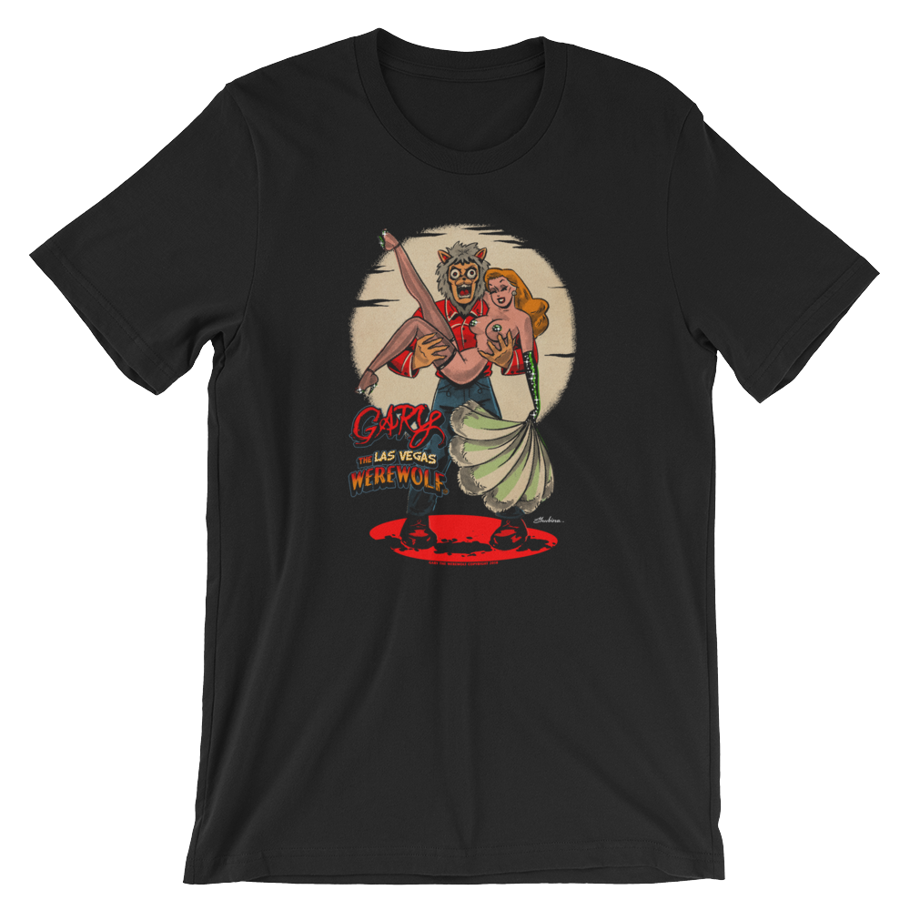 GARY THE WEREWOLF - Redhead "Showgirl" T-shirt in Black