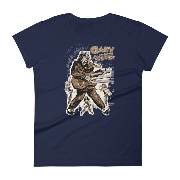 GARY THE WEREWOLF - Bronze "Rockin' Gary" Women's Babydoll T-shirt in Various Colors