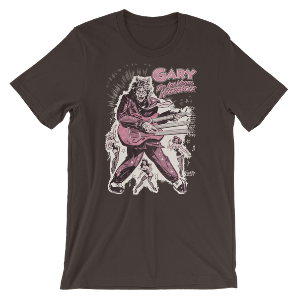 GARY THE WEREWOLF - Pink "Rockin' Gary" T-shirt in Various Colors