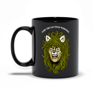 GARY THE WEREWOLF - Monster Green Gary Face Logo - Black Mugs