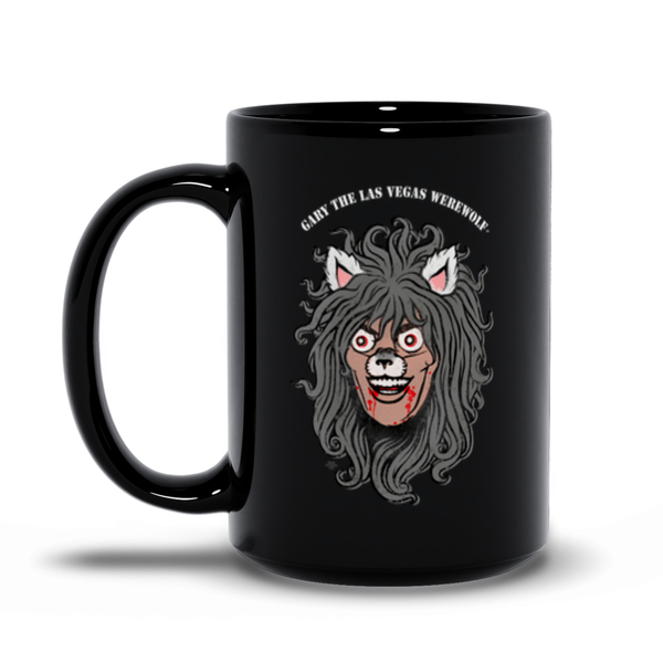 GARY THE WEREWOLF - Orig. Gary Face Logo - Black Mugs