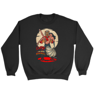 GARY THE WEREWOLF - Black Haired Showgirl Sweatshirt in Black