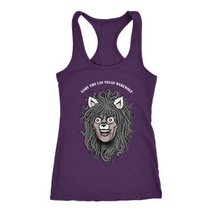 GARY THE WEREWOLF - Faded Gary Face Logo - Racerback Tank Top in Dark Colors