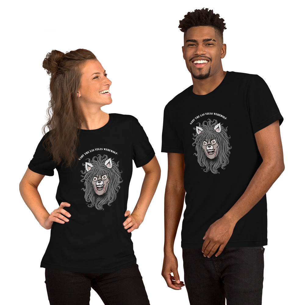 GARY THE WEREWOLF - Faded Gary Face Logo - Unisex T-shirt in Dark Colors