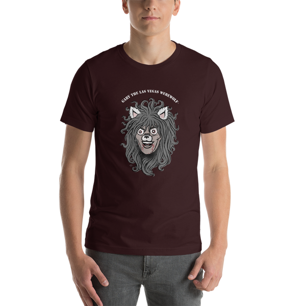 GARY THE WEREWOLF - Faded Gary Face Logo - Unisex T-shirt in Dark Colors